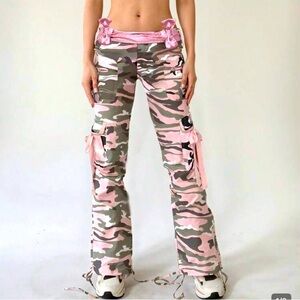 Pink Camo Cargo Pants